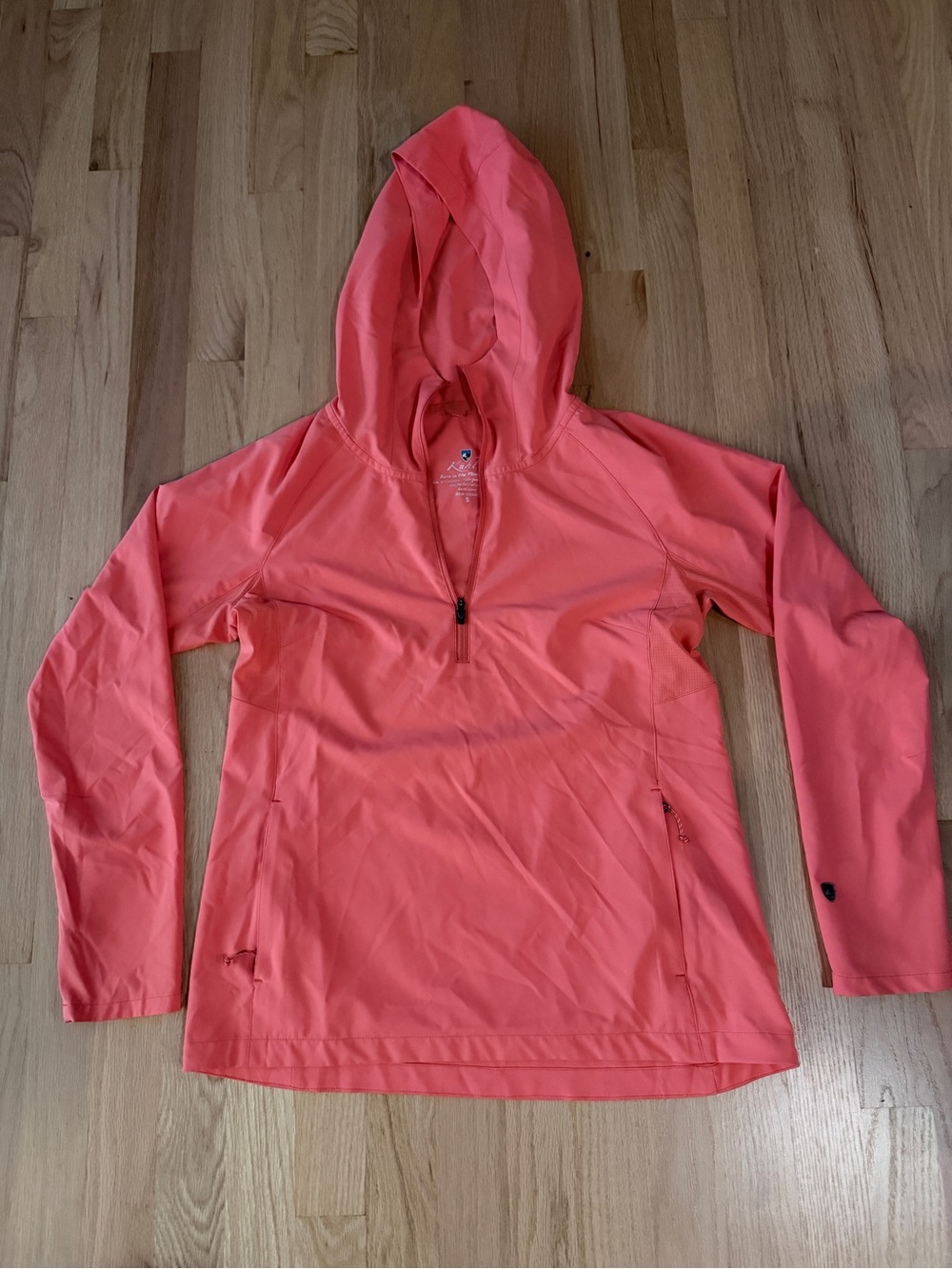 Kuhl Women’s Pink Softshell Hoodie 1/4 Zip Outdoor Hiking Size S